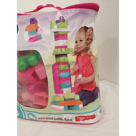 Mega Bloks First Builders Big Building Bag with Big Building Blocks - 61 BLOCKS - Picture 2 of 8